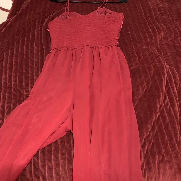 Burgundy jumpsuit - Picture 3 of 3
